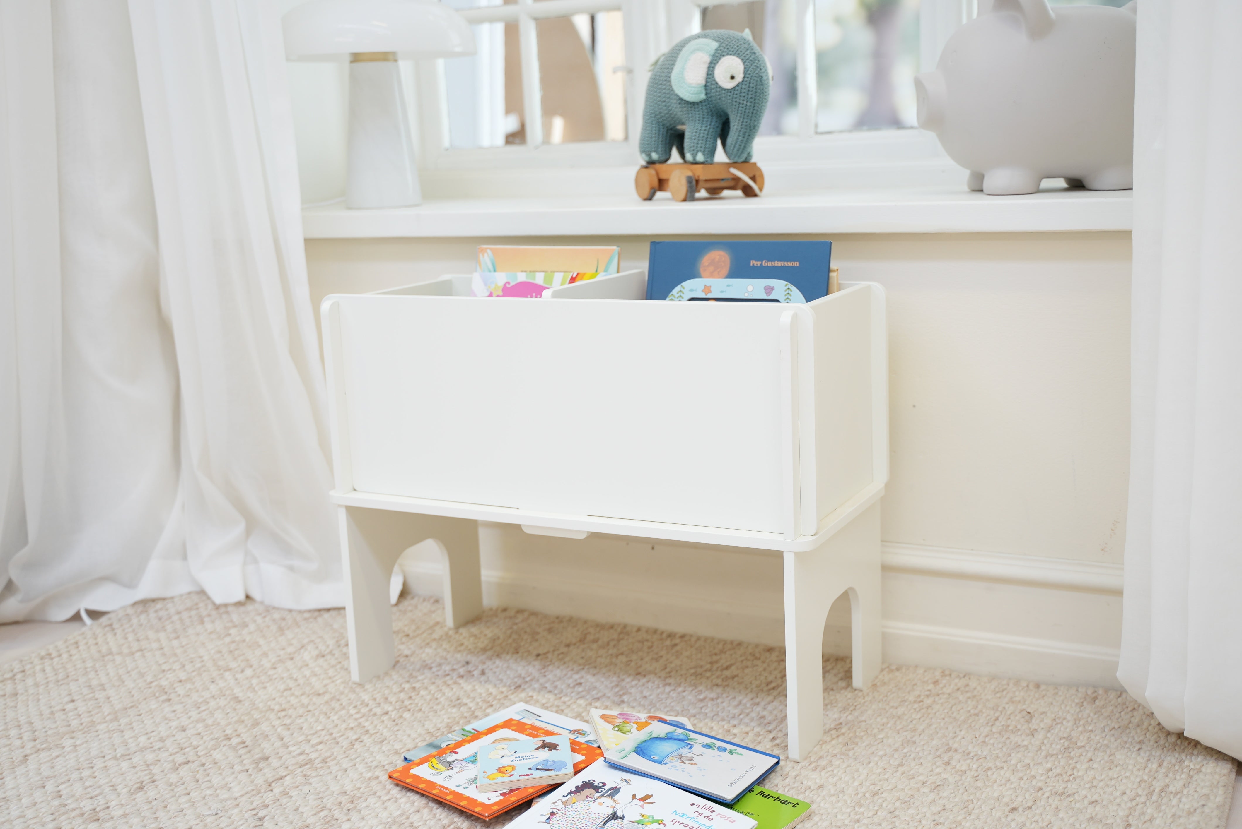 Buch/Aufbewahrungsbox Albert mit 2 Fächern - White edition