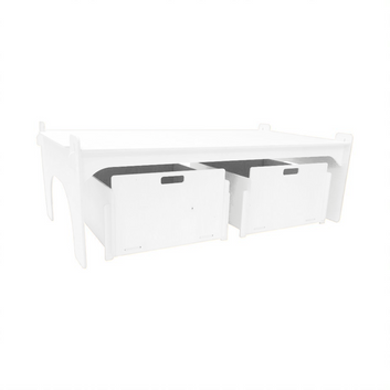 Stine Aufbewahrungsbox (groß) - 2 Stück - White Edition