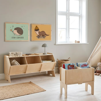 Druck auf Holz: Otter 50x40 cm.